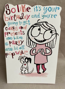 Birthday Greeting Card w/Envelope NEW