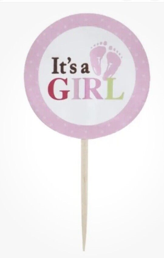 Fun Pix Cupcake Picks - It's a girl! 24 Count