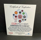 New Disney Cruise Line DCL Marvel Day At Sea Commemorative 5 Coin Set LE 6/300