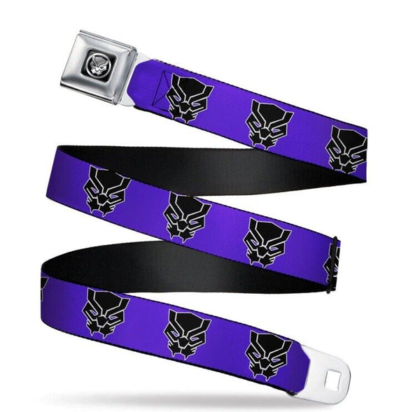 Buckle Down Marvel Black Panther Icon Seat Belt Mens Reg Belt WAV092