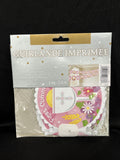 First Communion Printed Garland 1pc 8' Pink