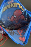 Marvel Spiderman Drawstring Bag 14”x11” Graphics On Both Sides