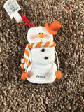 Ethan Personalized Snowman Ornament Encore 2004 NEW
