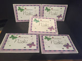Personalized Notecards "Nicki"  Butterfly 5 Packs NEW