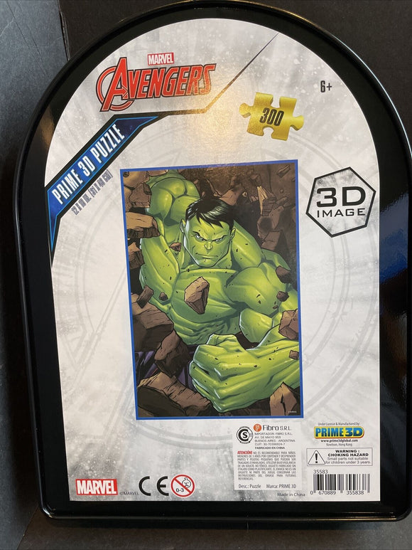 Hulk 3D 300 pc Puzzle In Collectors Metal Box 12x18”