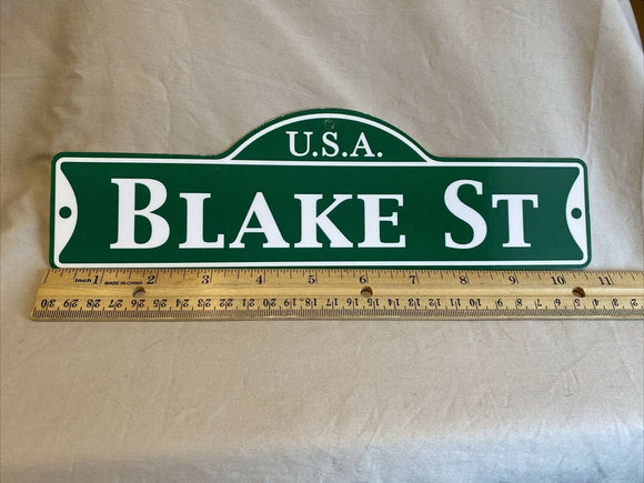 Green Street Room Sign Personalized  ~ USA  Blake St ~ Stocking Stuffer ~