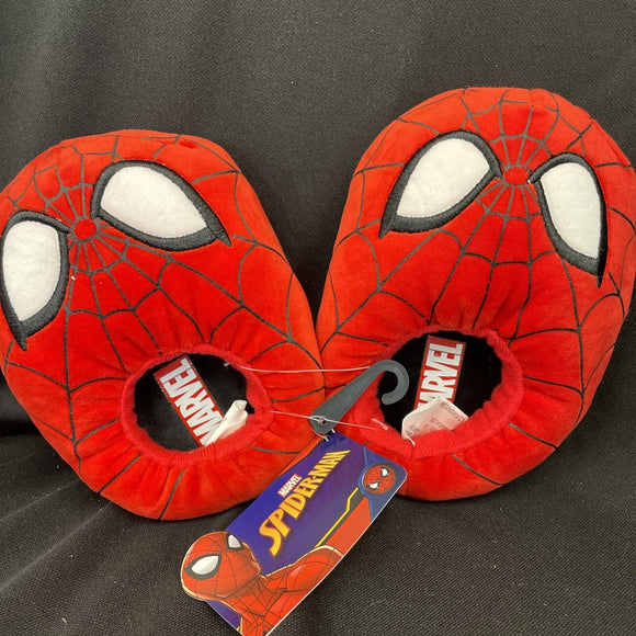 Marvel Spiderman Youth Web Plush No Slip Foam Slippers Size XS 7/8