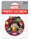 Virginia Tech Hokies Marvel Avengers Perfect Cut Decal 4"x4'