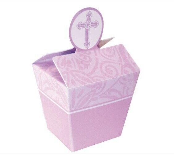 Pack of 24 Pieces of Favor Pails with Pink Cross - Amscan
