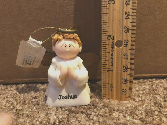 Joshua Personalized Angel Ornament 2.5” NEW