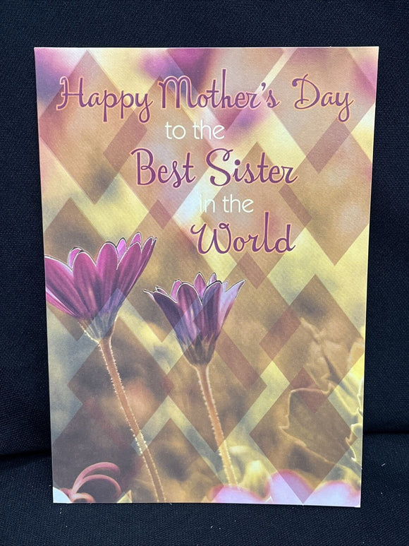 Happy Mother's Day Sister Greeting Card w/Envelope