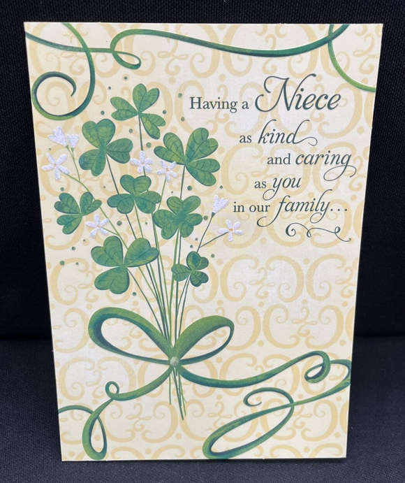 St. Patrick's Day Niece Greeting Card w/Envelope