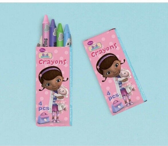 Doc McStuffins Party Favor Boxed Crayons - 12 Packs