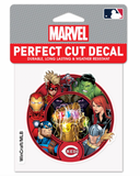 Cincinnati Reds Marvel Avengers Perfect Cut Decal 4"x4'