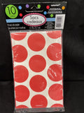 10 Polka Dot Spots Red Treat Loot Party Sweet Candy Paper Bags