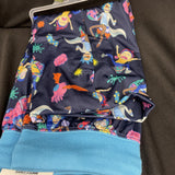 Rick And Morty Neon Sleep Pant Joggers Blue XL Side Pockets & Drawstring