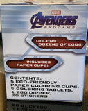 Avengers Easter Egg Coloring 5 Paper Cups w/ Coloring Tablets Dipper Stickers