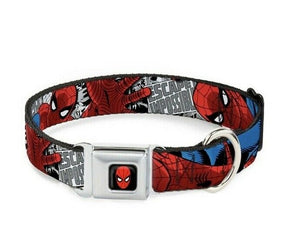 Spiderman Action Escape Impossible Gray 1" Wide fit 15-26" Seatbelt Collar