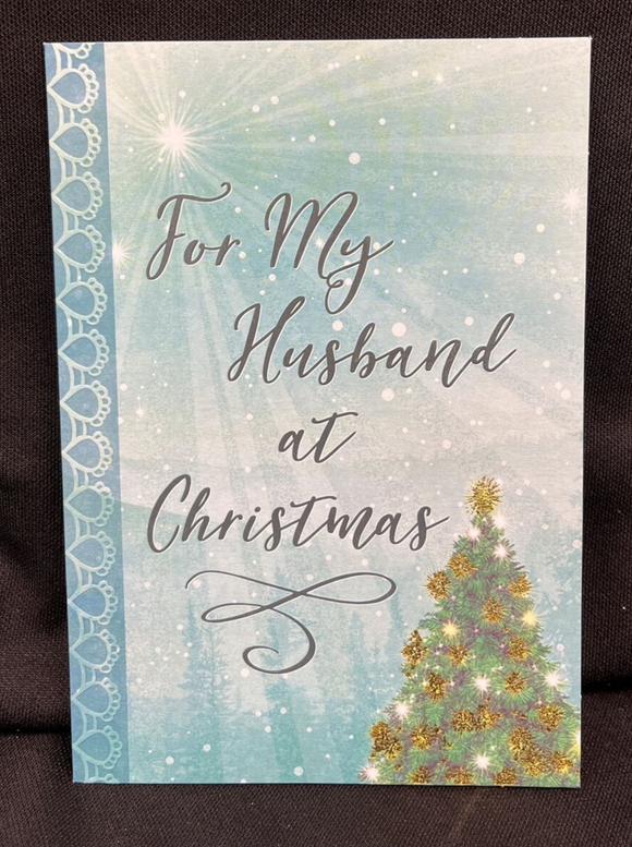 Merry Christmas Husband Greeting Card w/Envelope