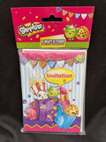 Shopkins Invitations 8 Ct  Birthday Party Supplies