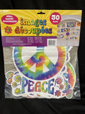 Groovy 60's Theme Party Psychedelic Cutout Decorations - 30 Pieces