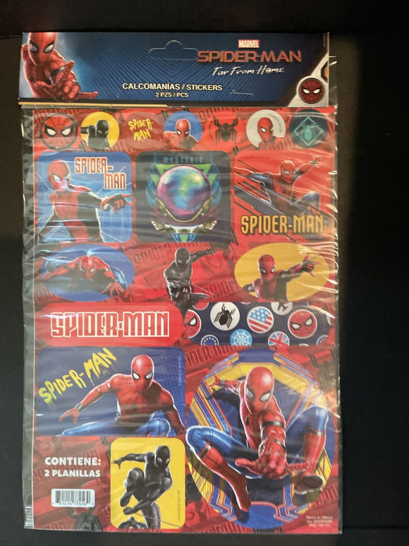 Spiderman Stickers Marvel 2 Sheets New