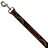 Dog Leash - DEADPOOL'S CHIMICHANGAS and Logo Black/Gold/Red 1" 4'- WDP067