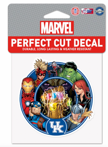 Kentucky Wildcats Marvel Avengers Perfect Cut Decal 4"x4'