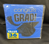 Blue Graduation Beverage Napkins