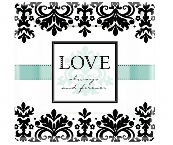 LOVE Always & Forever WeddingBridal 10” Paper Plates 8Ct