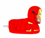 Happy Feet Marvel Iron Man Soft Plush Slippers (Size: XS - Child 7.5-12)