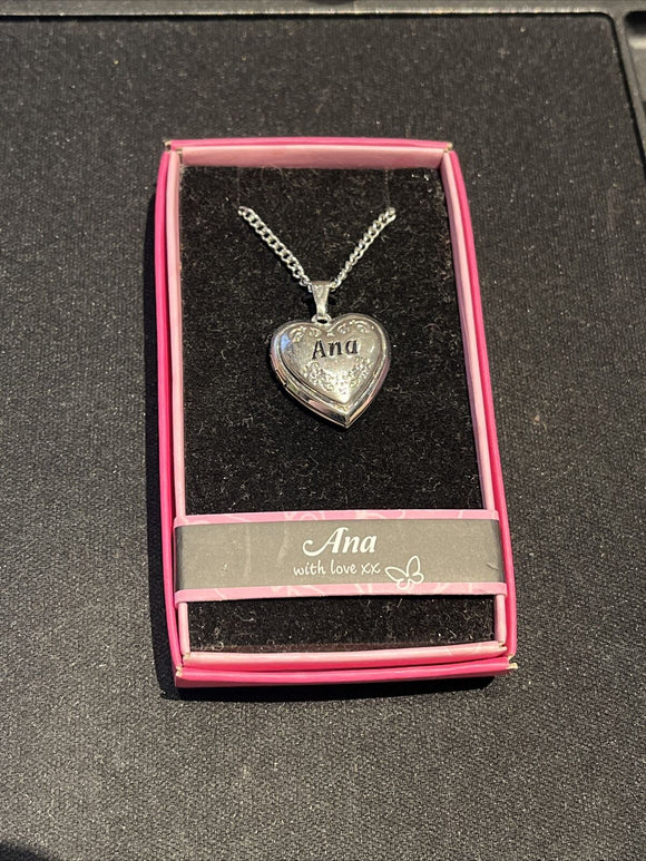 Heart Picture Locket With Love Necklace 16-18