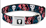Buckle-Down Seatbelt Buckle Dog Collar Frank Castle Kissing Punisher Sz Large WPS006