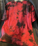 Marvel Spiderman Car Action Graphic Tie Dye Red/Blk Mens Tshirt Size M