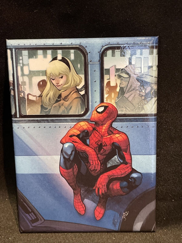 Marvel Comics Spider-Man and Gwen Magnet Blue 2.5