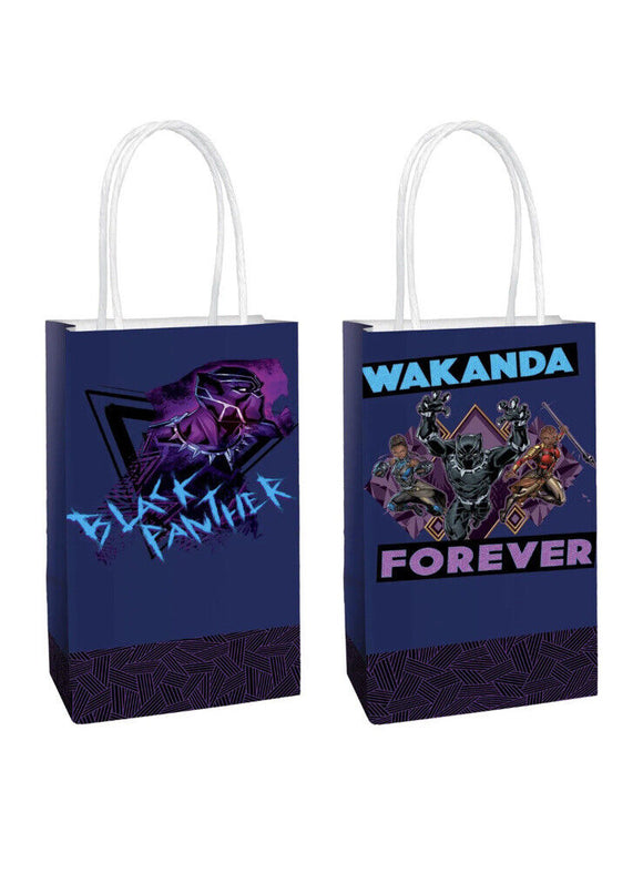 BLACK PANTHER 'Wakanda Forever' KRAFT PAPER FAVOR BAGS (8ct)~Birthday Party Marvel