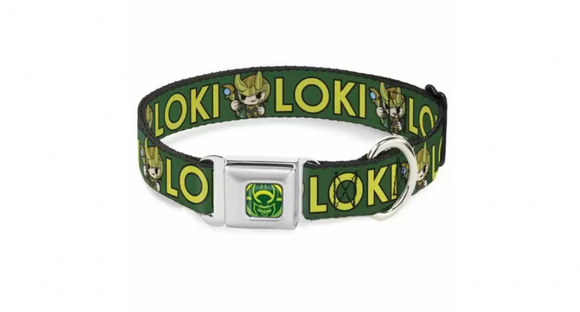 Buckle Down Seatbelt Dog 1”  Collar Kawaii Loki Large WTH024