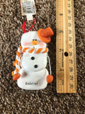 Gabriel Personalized Snowman Ornament Encore 2004 NEW