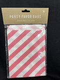 Dress My Cupcake 24-Pack Party Favor Bags, Striped, Bubblegum Pink24Ct