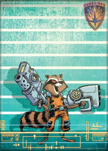 GOG Line Up Rocket Raccoon PHOTO MAGNET 2 1/2" x 3 1/2 ITEM: 72513MV Ata-boy