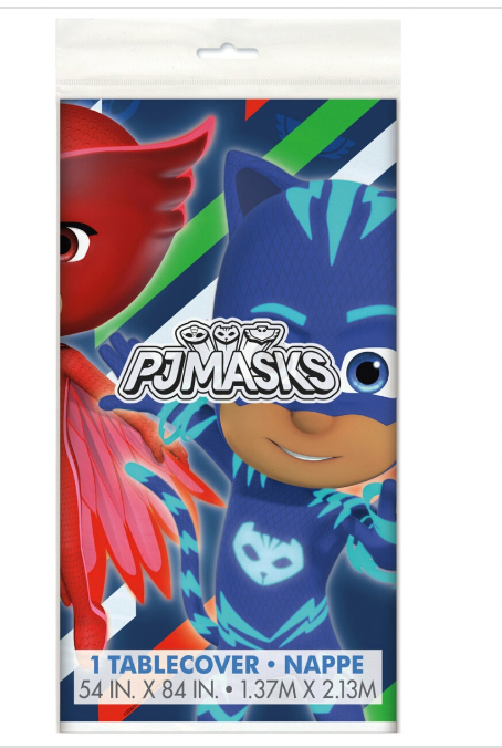 PJ Masks Birthday Plastic Party Tablecloth, 84 x 54 Inches