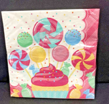 Candy Bouquet Birthday 16 Ct Luncheon Napkins