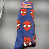 Mens Marvel Spiderman 2 Pack Novelty Crew Socks Sz 6-12