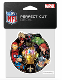New Orleans Saints Marvel Avengers Perfect Cut Decal 4"x4'