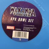 Wakanda Forever 4pk Blue Bowl Set