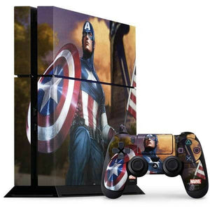 Captain America Saves The Day PS4 Bundle Skin By Skinit Marvel NEW