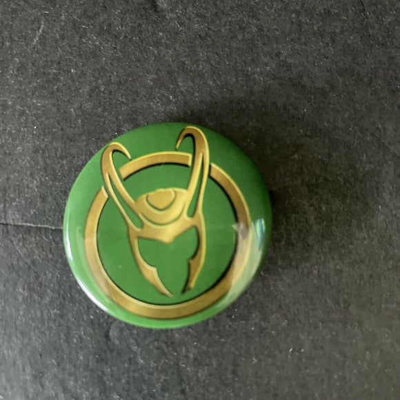 Marvel Loki Horns 1.25” Button Pin Set of 15