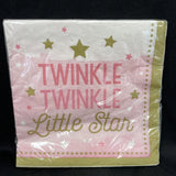 Pink Twinkle Little Star 2ply Party Napkins - 16pk