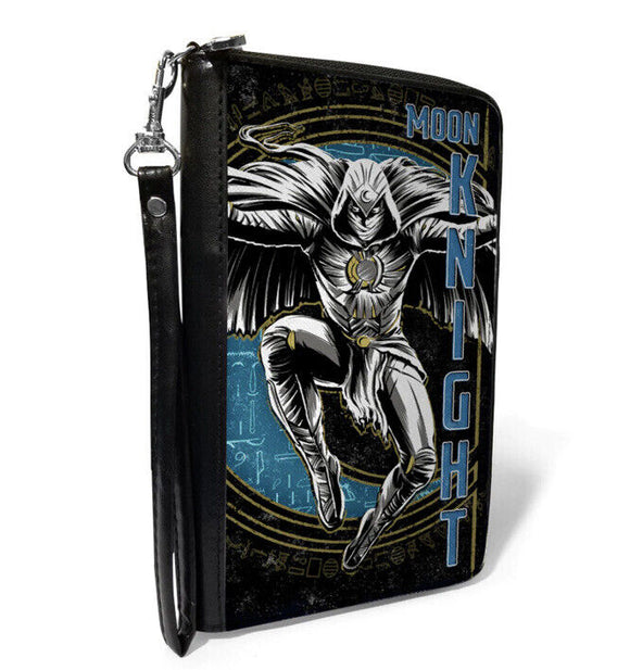 Buckle Down Marvel Moon Knight Action Pose Zip Around Women’s Wallet