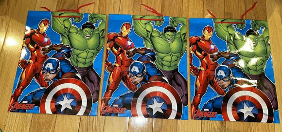 Set Of 3 Marvel Avengers Gift Bags Hallmark 14.5” X 12” X 5” NEW